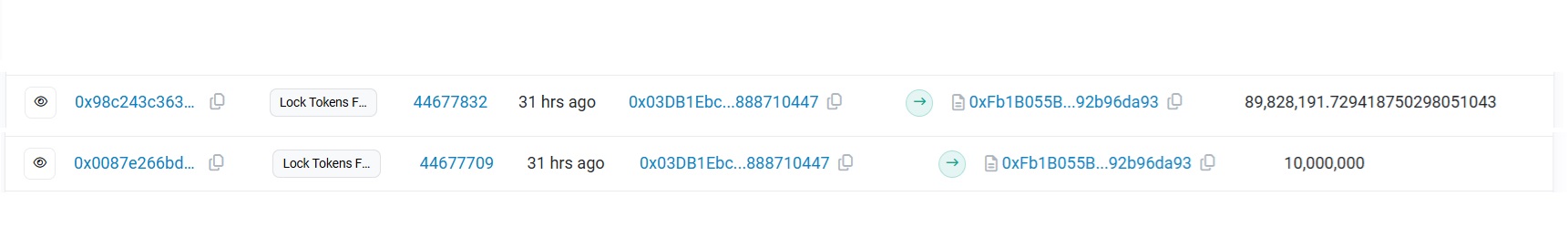 Creation of the SmartLock contract in Liquidity and locking all remaining tokens.